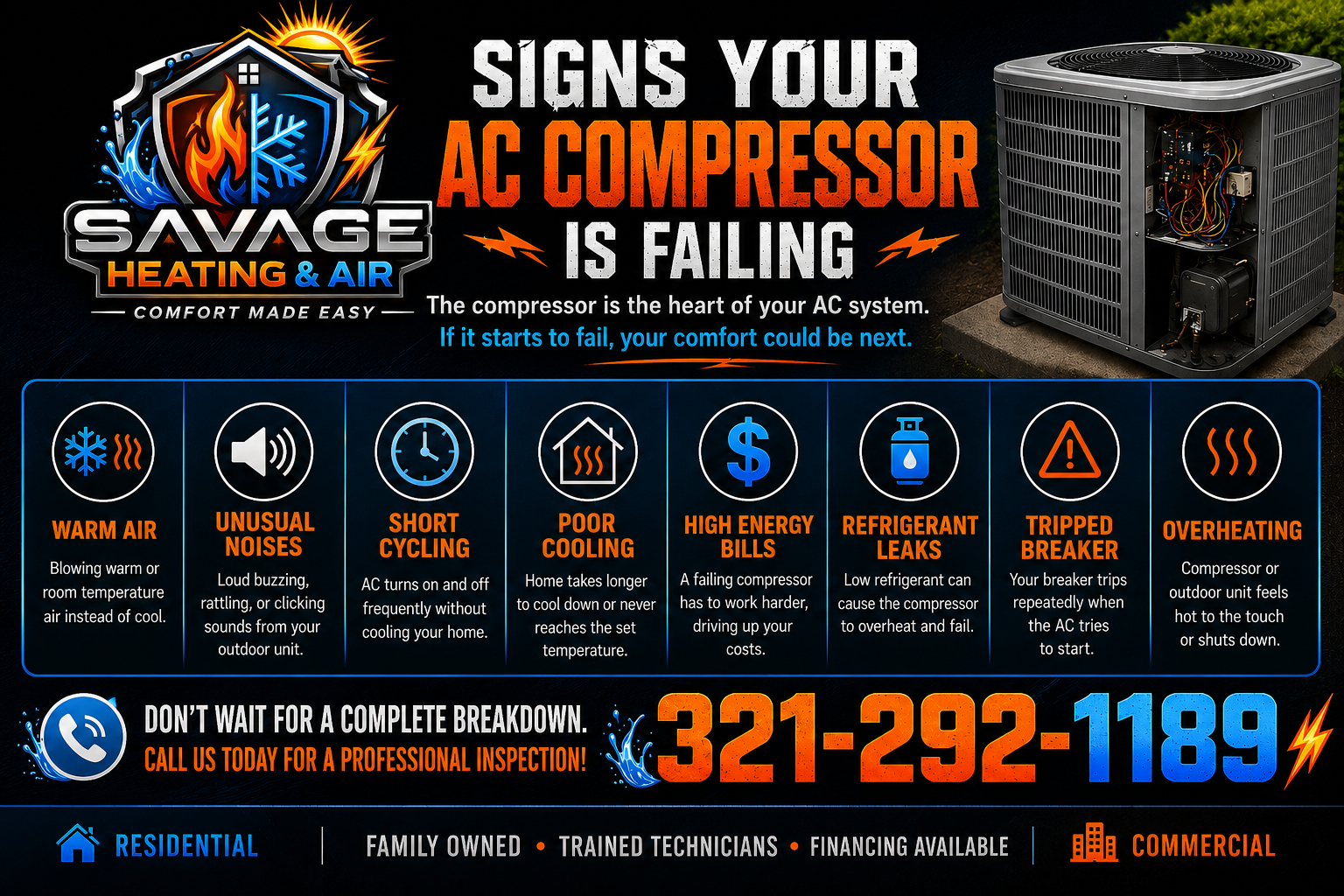 Signs Your AC Compressor Is Failing in Central Florida