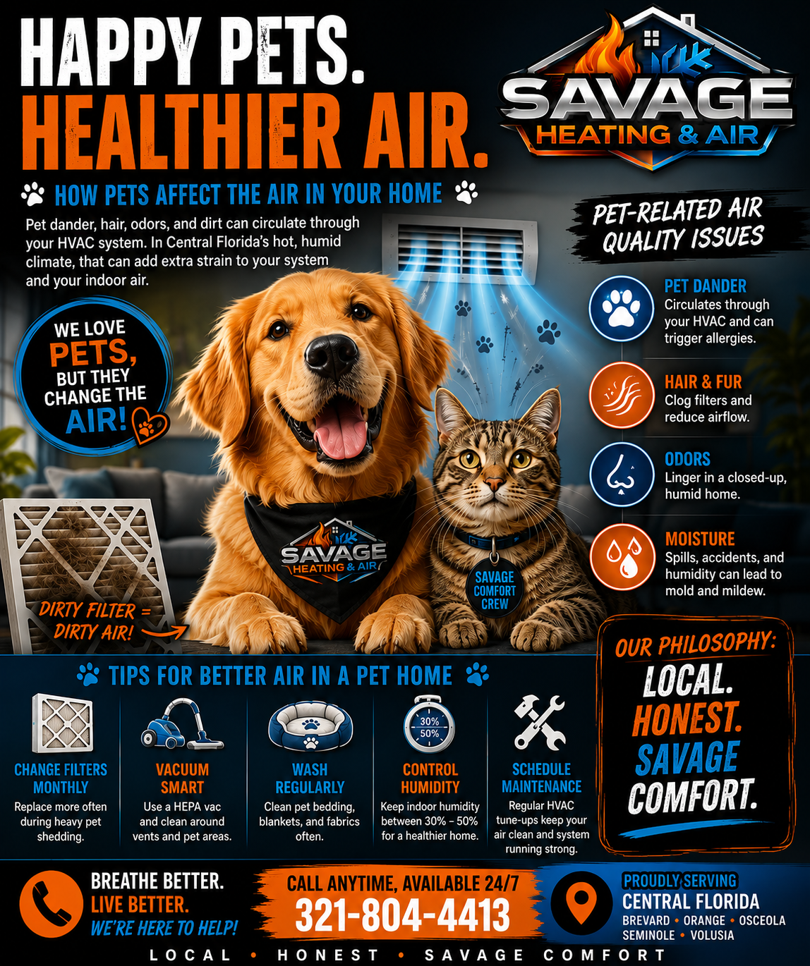 How Pets Affect Your Home's Air Quality in Central Florida