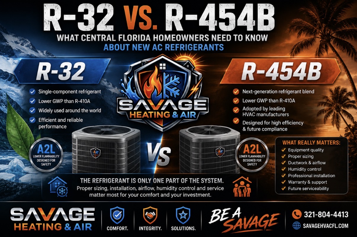 R-32 vs. R-454B: What Central Florida Homeowners Need to Know About New AC Refrigerants