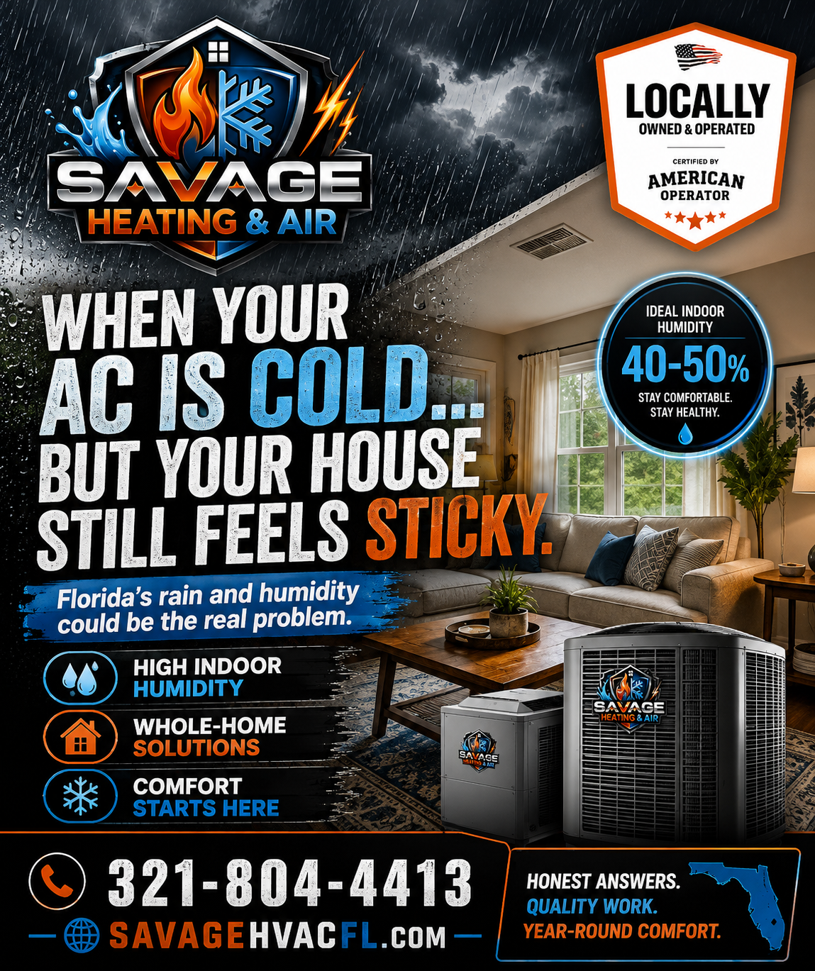 High Humidity in Your Florida Home? Why Your AC May Be Running But Your House Still Feels Sticky